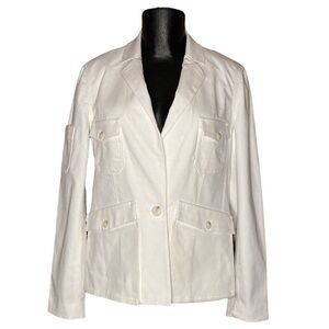 Anthropologie | White Neve Utility Blazer Jacket Size 6